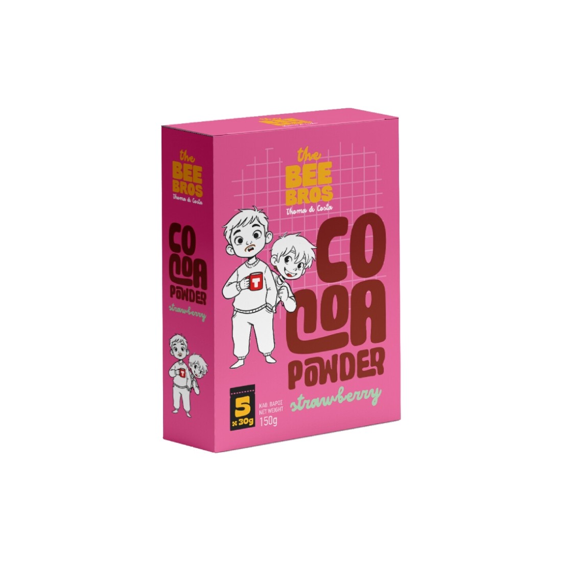 Ροφημα Κακαο Φραουλα 150gr The Bee Bros